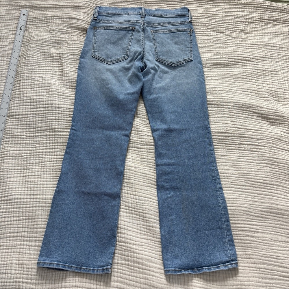 Madewell Jeans Women's 28T Blue Denim Light Wash Mid-Rise Kick Out Straight Leg - Picture 8 of 12